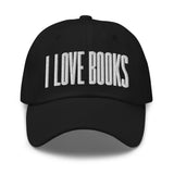 I LOVE BOOKS Dad hat (Black)